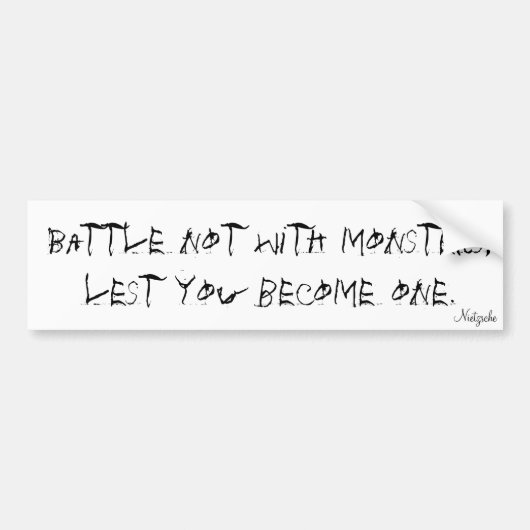 Nietzsche Bumpersticker (Voorkant)