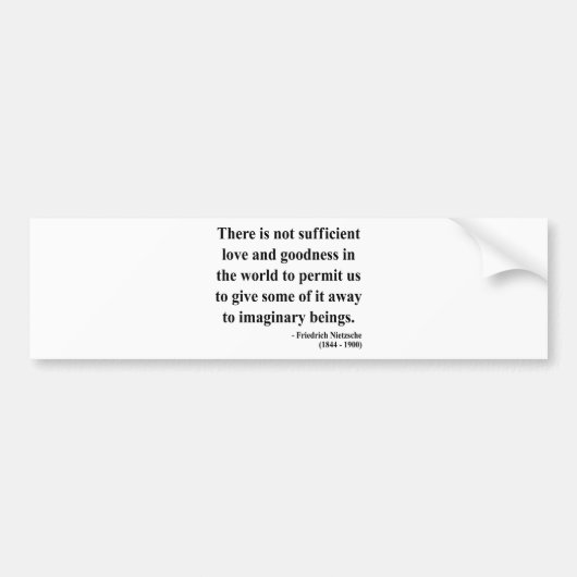 Nietzsche citaat 7a bumpersticker (Voorkant)