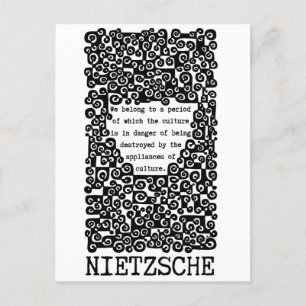 Nietzsche citeert Nietzsche dat CULTUUR in gevaar  Briefkaart