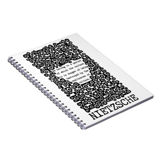 Nietzsche citeert Nietzsche dat CULTUUR in gevaar Notitieboek (Rechterzijde)