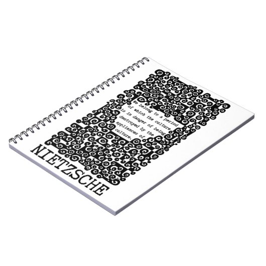 Nietzsche citeert Nietzsche dat CULTUUR in gevaar Notitieboek (Linkerzijde)