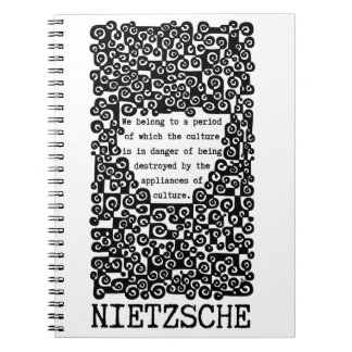 Nietzsche citeert Nietzsche dat CULTUUR in gevaar Notitieboek