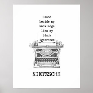 Nietzsche citeert Nietzsche de Kennis- en Onwetens Poster