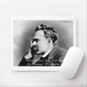 Nietzsche "Dood U niet" Citaat Gifts & T - shirts Muismat (Met muis)