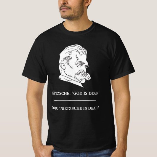 NIETZSCHE "God is Dood" T-Shirt (Voorkant)
