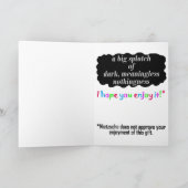 Nietzsche Humor Birthday Kaart (Binnen)