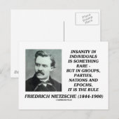 Nietzsche Insanity Rare in Individual Quote Briefkaart (Voorkant / Achterkant)