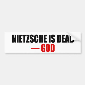 Nietzsche is dood bumpersticker