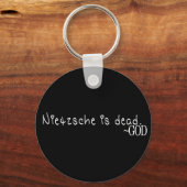 NIETZSCHE IS DOOD - GOD SLEUTELHANGER (Voorkant)