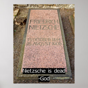 Nietzsche is dood poster