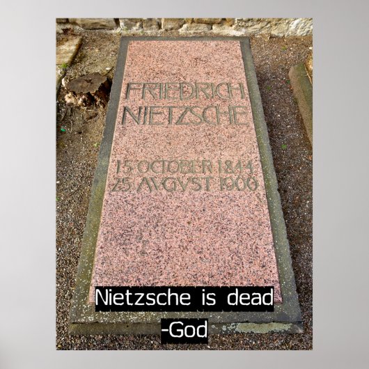 Nietzsche is dood poster (Voorkant)