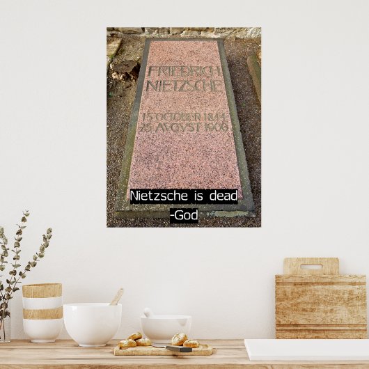 Nietzsche is dood poster (Keuken)