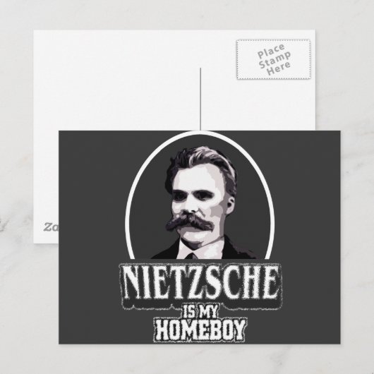 Nietzsche is mijn Homeboy Briefkaart (Voorkant / Achterkant)
