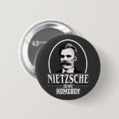 Nietzsche is mijn Homeboy Ronde Button 5,7 Cm (Voorkant /achterkant)