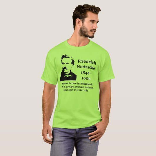 Nietzsche Madness Quote T-shirt (Voorkant volledig)