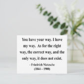 Nietzsche Quote 1a Briefkaart (Staand voorkant)