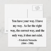 Nietzsche Quote 1a Briefkaart (Voorkant / Achterkant)