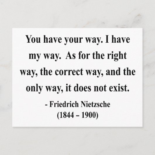 Nietzsche Quote 1a Briefkaart (Voorkant)