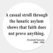 Nietzsche Quote 1a Ronde Sticker (Voorkant)