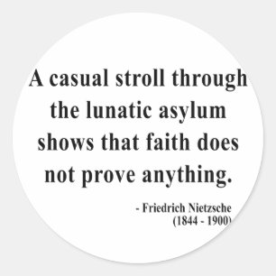 Nietzsche Quote 1a Ronde Sticker