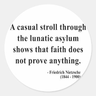 Nietzsche Quote 1a Ronde Sticker