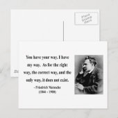 Nietzsche Quote 1b Briefkaart (Voorkant / Achterkant)