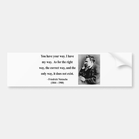 Nietzsche Quote 1b Bumpersticker (Voorkant)