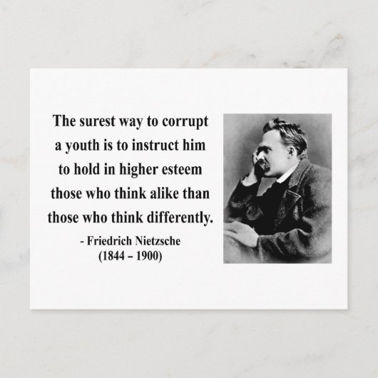 Nietzsche quote 2b briefkaart (Voorkant)