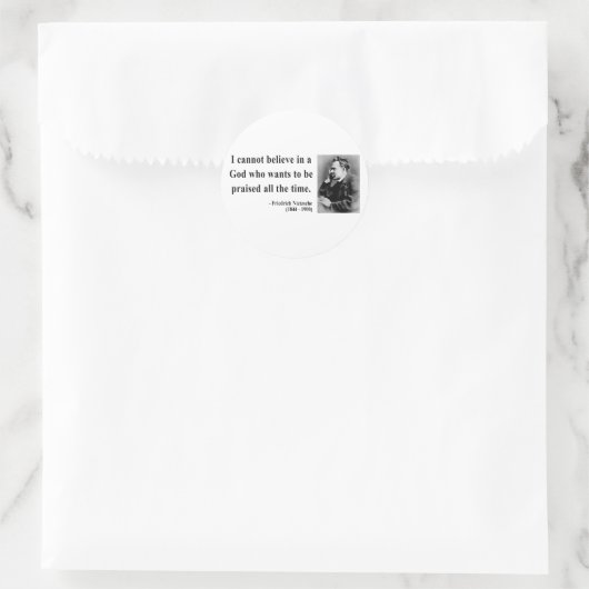 Nietzsche quote 2b ronde sticker (Tas)