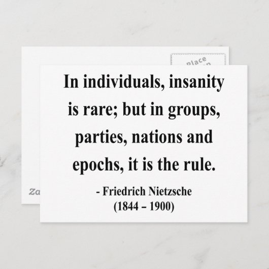 Nietzsche Quote 3a Briefkaart (Voorkant / Achterkant)