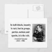 Nietzsche Quote 3b Briefkaart (Voorkant / Achterkant)