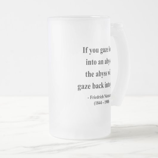 Nietzsche Quote 4a Matglas Bierpul (Voorkant rechts)