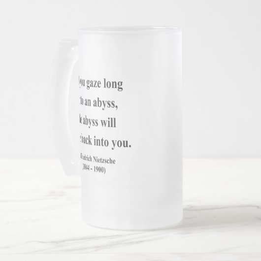 Nietzsche Quote 4a Matglas Bierpul (Voorkant links)