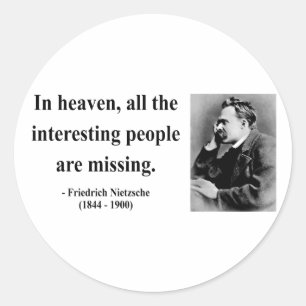 Nietzsche Quote 4b Ronde Sticker