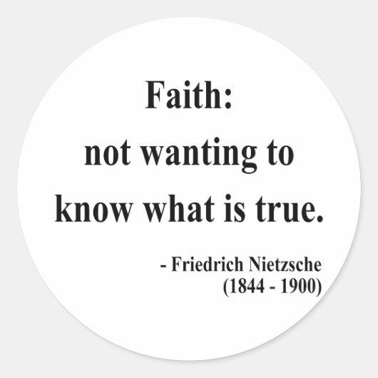 Nietzsche Quote 5a Ronde Sticker (Voorkant)