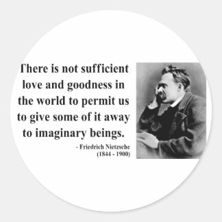Nietzsche Quote 7b Ronde Sticker