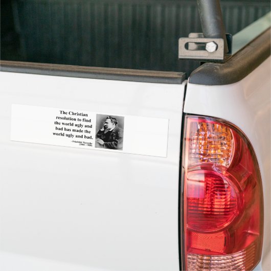 Nietzsche Quote 8b Bumpersticker (Op Truck)