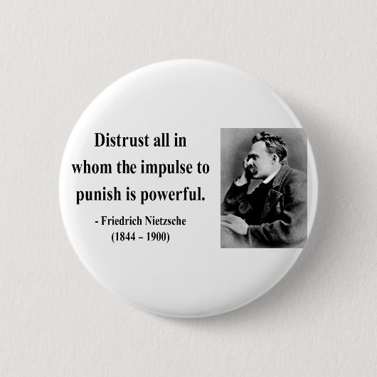 Nietzsche Quote 8b Ronde Button 5,7 Cm (Voorkant)