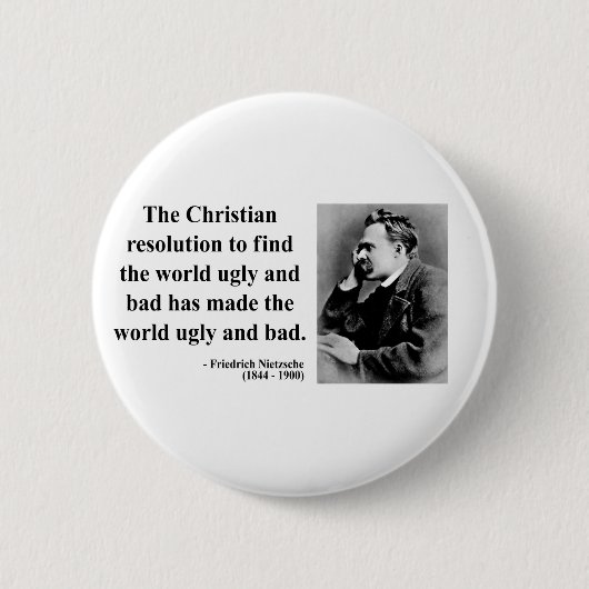 Nietzsche Quote 8b Ronde Button 5,7 Cm (Voorkant)