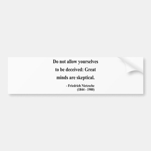 Nietzsche Quote 9a Bumpersticker (Voorkant)