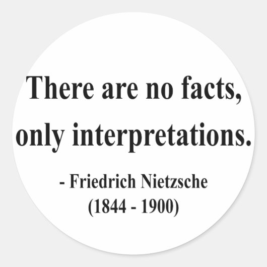 Nietzsche Quote 9a Ronde Sticker (Voorkant)