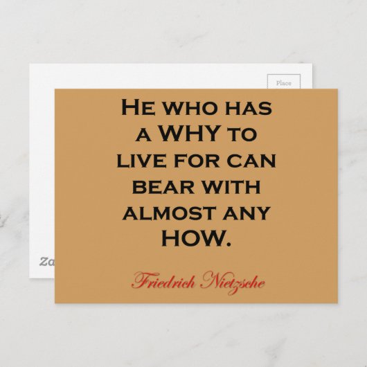 Nietzsche Quote - Beer hoe dan ook Briefkaart (Voorkant / Achterkant)