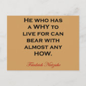 Nietzsche Quote - Beer hoe dan ook Briefkaart (Voorkant)