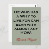 Nietzsche Quote - Beer hoe dan ook Briefkaart (Voorkant / Achterkant)