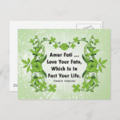 Nietzsche Quote houdt van je lot.. Briefkaart (Voorkant / Achterkant)