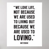 Nietzsche Quote - Love Life Poster (Voorkant)