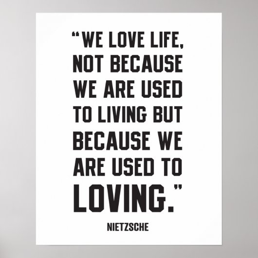 Nietzsche Quote - Love Life Poster (Voorkant)