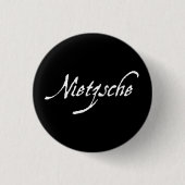 "NIETZSCHE" RONDE BUTTON 3,2 CM (Voorkant)