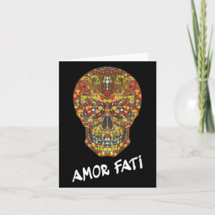 Nietzsche Stoïcijnse citaat filosoof Sugar Skull A Kaart