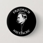 Nietzsche - sv ronde button 5,7 cm (Voorkant)